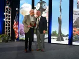 Dr. Tracy Farnsworth and Mayor Robert Simison